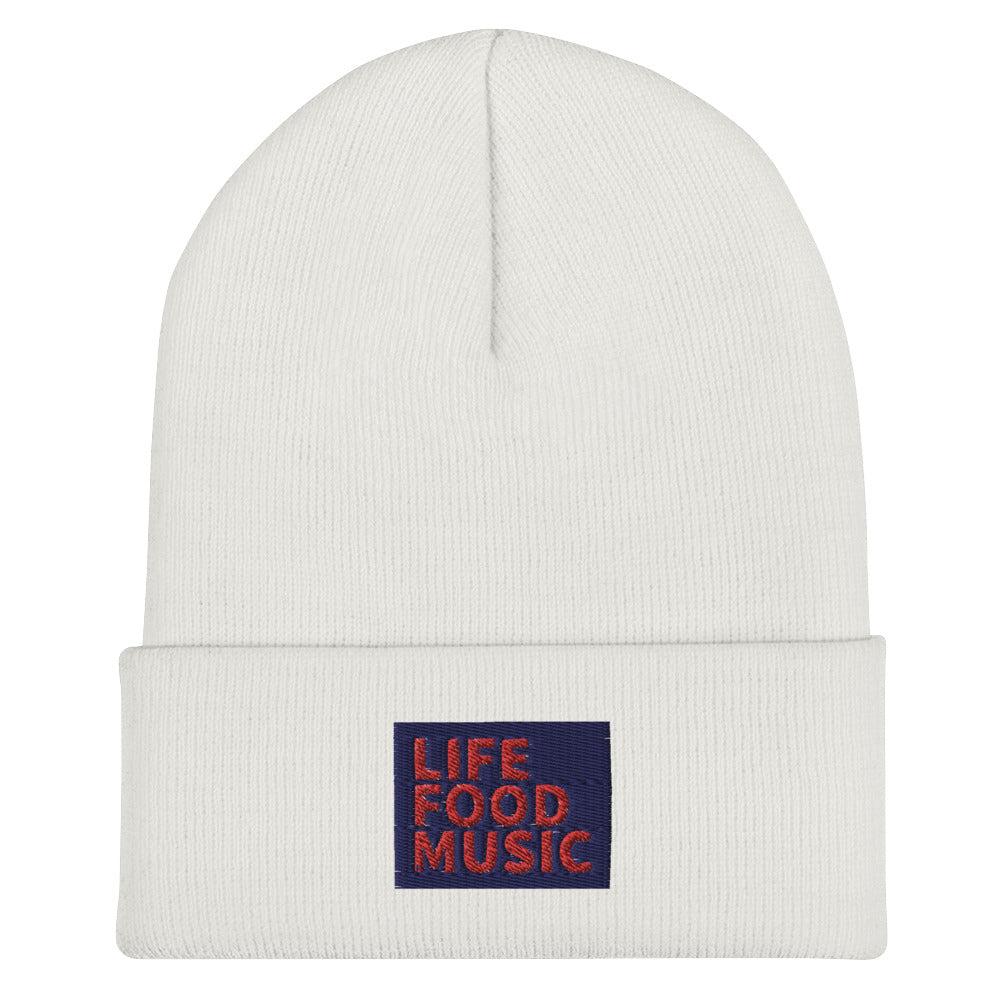 LFM NAVY AND RED LOGO BEANIE