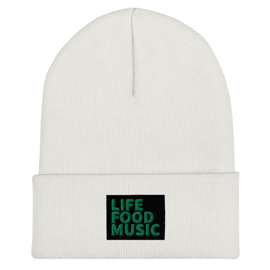 LFM BLACK AND GREEN LOGO BEANIE