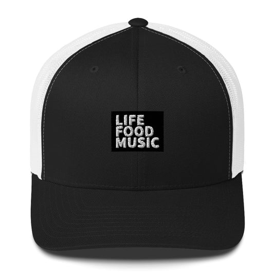 LFM BLACK AND WHITE LOGO RETRO TRUCKER