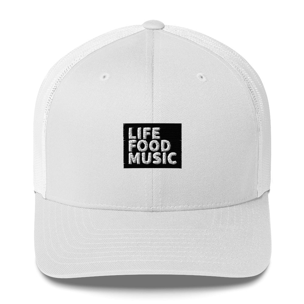 LFM BLACK AND WHITE LOGO RETRO TRUCKER